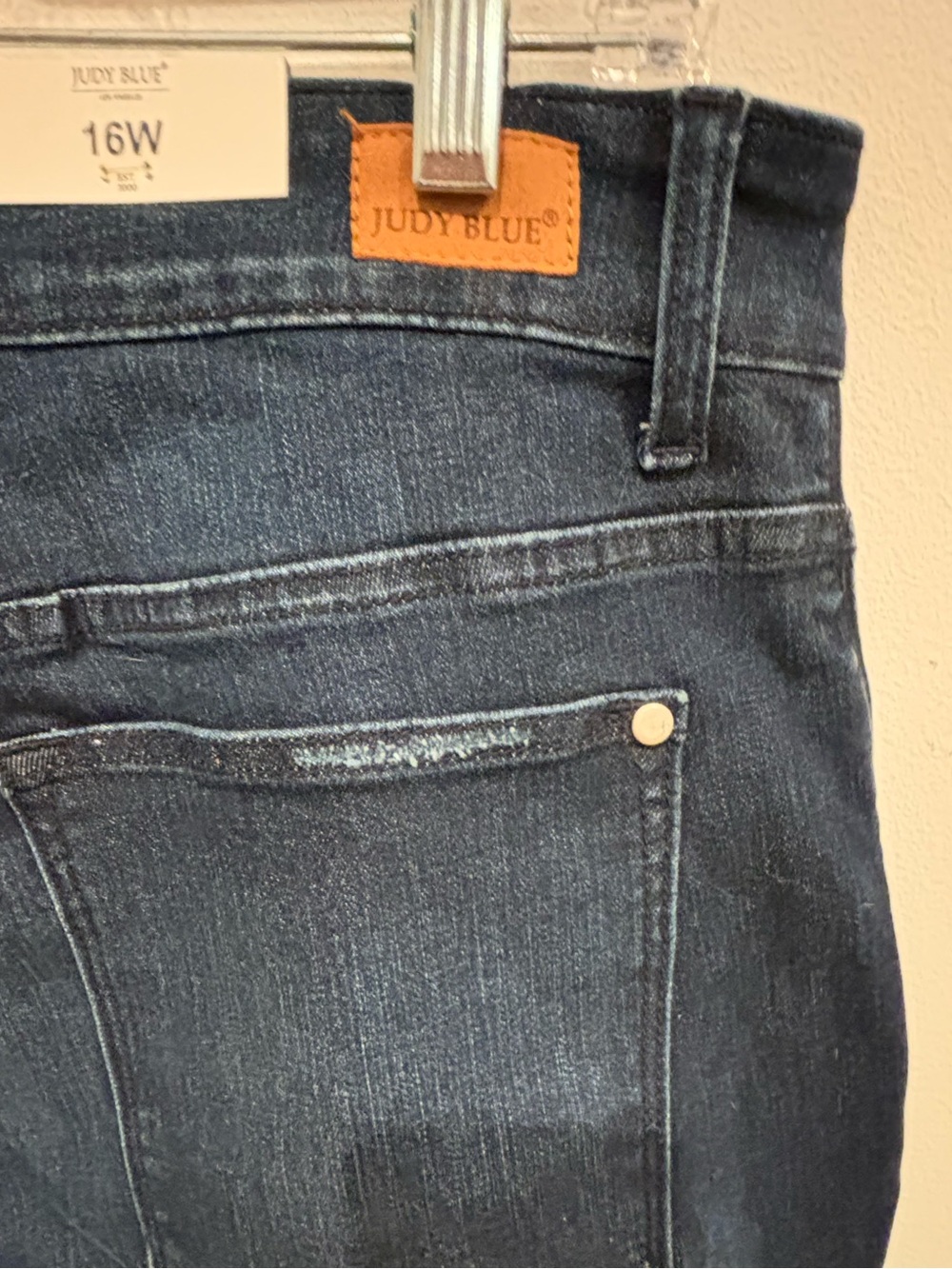 Judy Blue NEW Cool Boyfriend Fit High Waist Jeans Dark Wash Stretch 16W - Picture 5 of 16